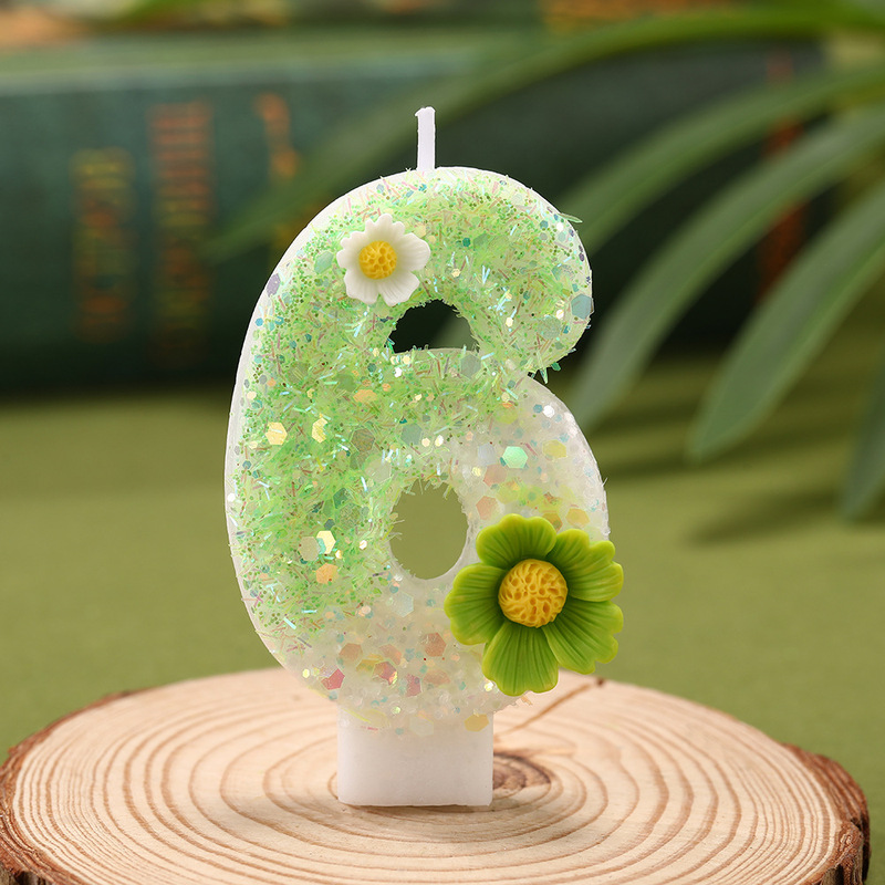 森系小雏菊生日蜡烛创意小清新数字蜡烛周岁满月派对蛋糕装饰蜡烛|undefined