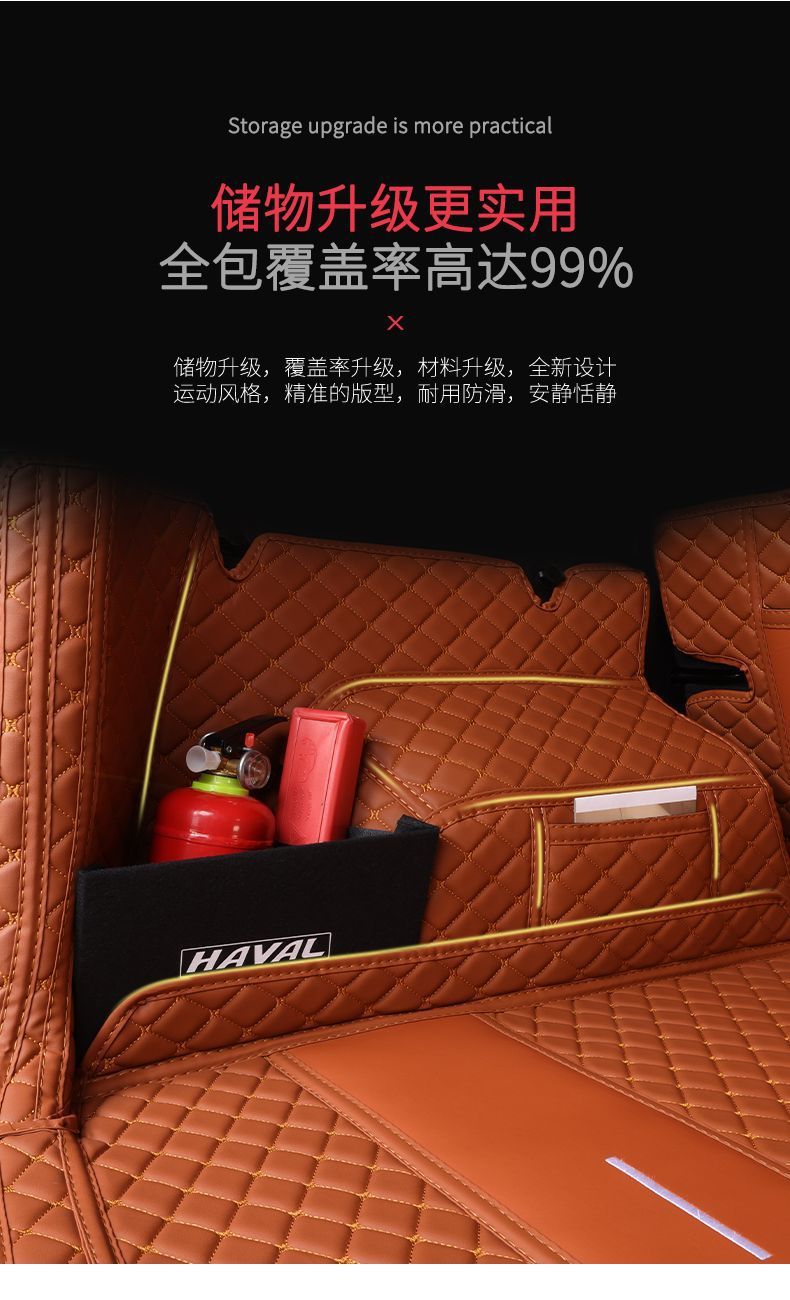 Suitable for 24 Haval Raptors Trunk Mat Surrounding Harvard Car Interior Modification Accessories Protective Trunk Mat