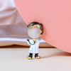 High-end brooch, cartoon cute pin, metal accessory lapel pin, Korean style, Chanel style