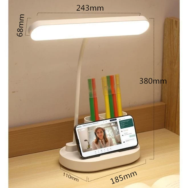 Yage LED обучающая настольная лампа с USB зарядкой для учеников, защита глаз у кровати