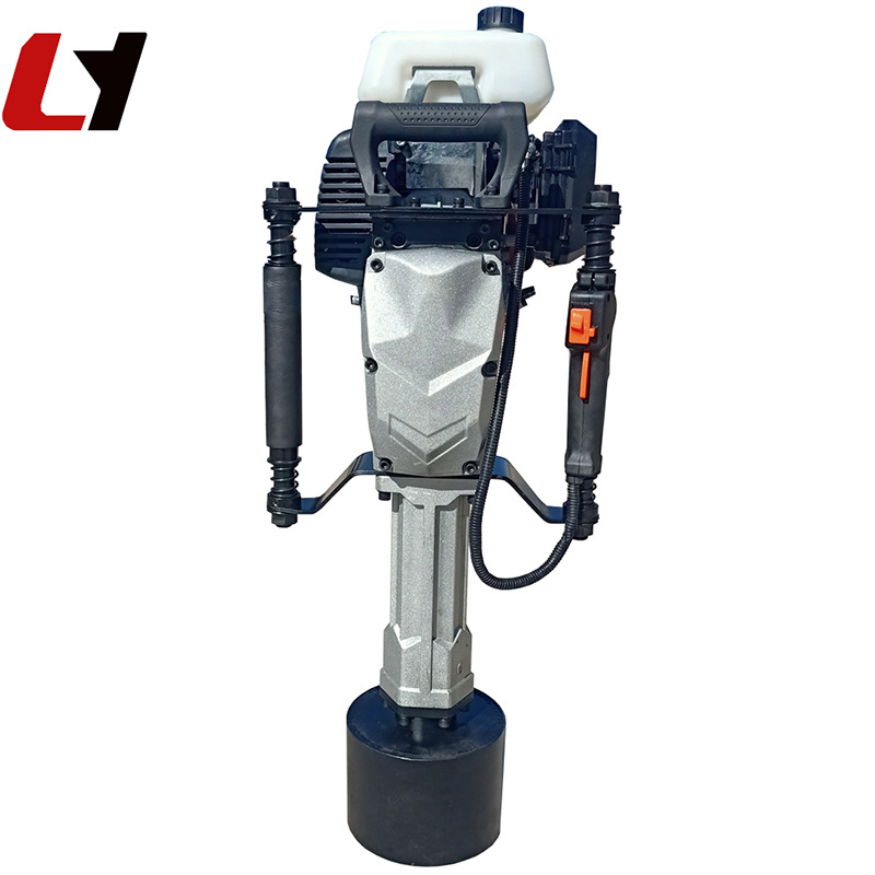 加厚型手提式汽油栽桩机 栽柱子打桩机 农场栽桩机