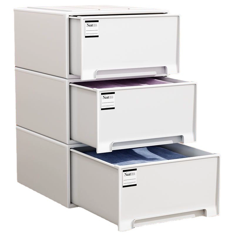 Transparent storage box, storage system, plastic underwear