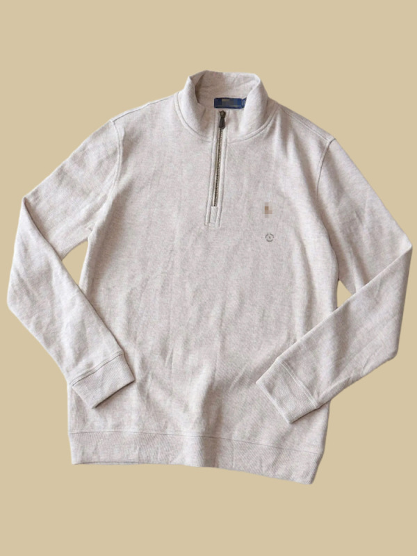 Cross-Border Supply of Seven-Color Rl Ralph Lauren Half-Zip High-Neck Long-Sleeve Knit Sweatshirt for Men and Women
