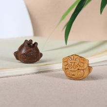 绿檀木雕福娃天眼宝宝diy配饰手机链钥匙扣吊坠包挂件儿童木饰品