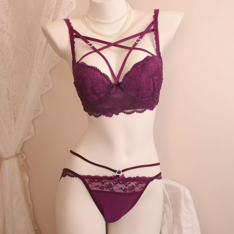 Sexy and Beautiful Breasts, Pure Lust, Lace, Fashionable Steel Ring, Upper Support, Auxiliary Breast Gathering, Large High-End Bra and Intimates Set Sexy and Beautiful Breasts, Pure Lust, Lace, Fashionable Steel Ring, Upper Support, Auxiliary Breast Gathering, Large High-End Bra and Intimates Set