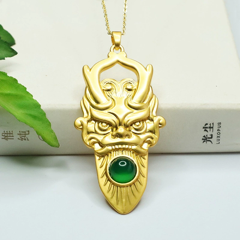 Aiyu Green Onyx головная кран ледяной вид зеленый халцедон зодиакон ожерелье оптом AY4011909