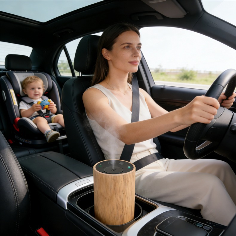 Auto de madera sólida de dos fluidos anhidro aceite esencial expansión de fragancia máquina de fragancia perfumador doméstico regalo de creación cultural