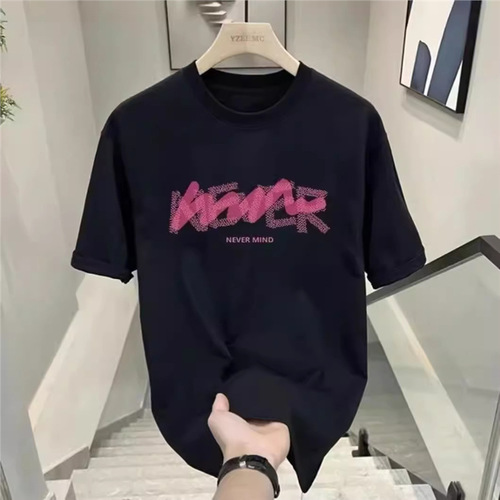 Men's Summer Round Neck Short Sleeve Trendy Loose T-shirt Summer Outfit Top Casual Matchable Half Sleeve Shirt