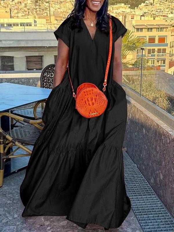 summer sexy short sleeve dress