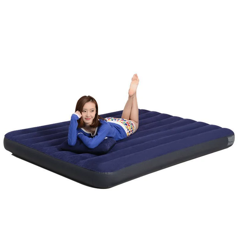 KLJ уличный надувной матрас двойной дом with folding air cushion beds to increase simplicity, portable thick -thick air bed