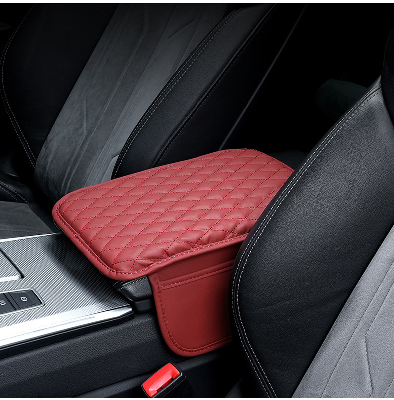 Cross-Border Car Armrest Box Storage Box Central Heightening Pad Leather Storage Bag Multifunctional Car Pad Storage Bag