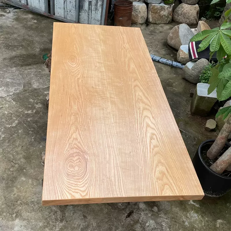 北美白蜡木大板悬浮茶桌原木板沙发边柜桌面板实木板吧台隔板桌板