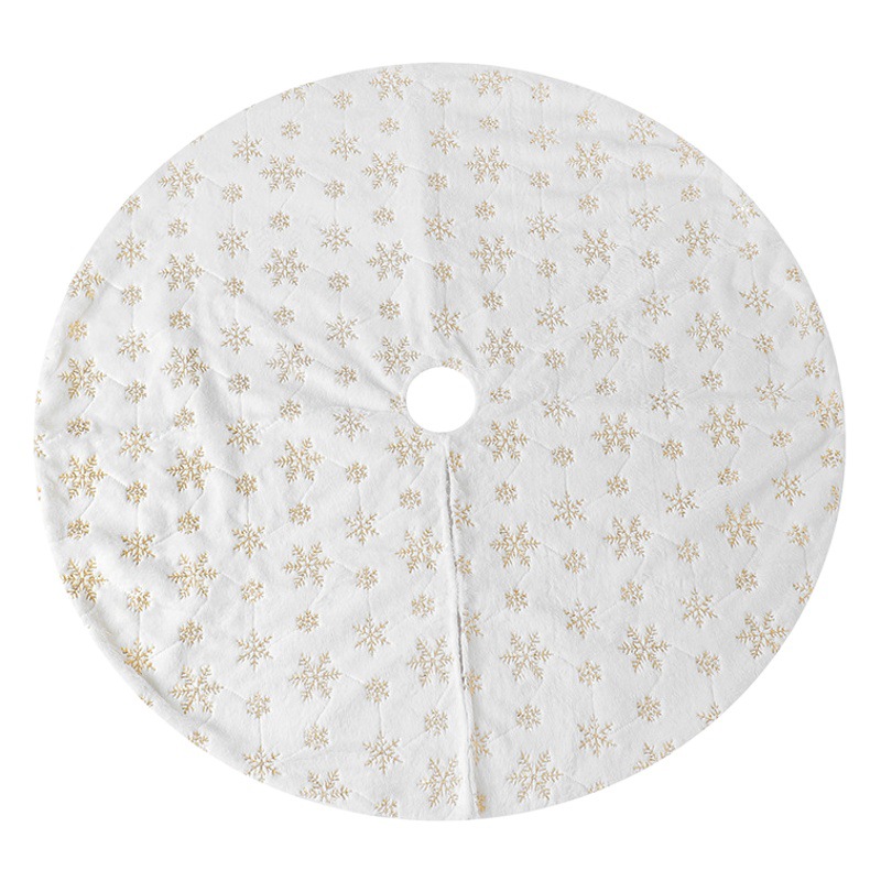 Hong Kong amor decoraciones de Navidad nuevo delantal redondo corto felpa copo de nieve árbol falda casa árbol de Navidad estera inferior