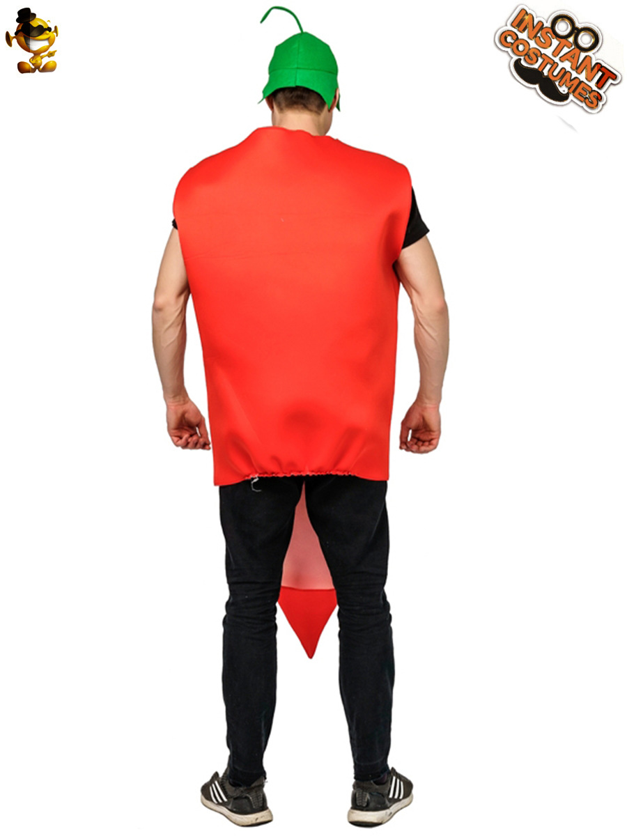 Halloween traje de la pareja de pimiento rojo mono con sombrero parodia etapa papel partido ropa