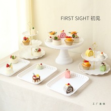 甜品台展示架装饰摆件生日蛋糕托盘婚礼零食点心架茶歇下午茶摆台