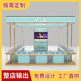 万达商场黄金珠宝店整店定制设计过道烤漆饰品手饰商用玻璃柜台