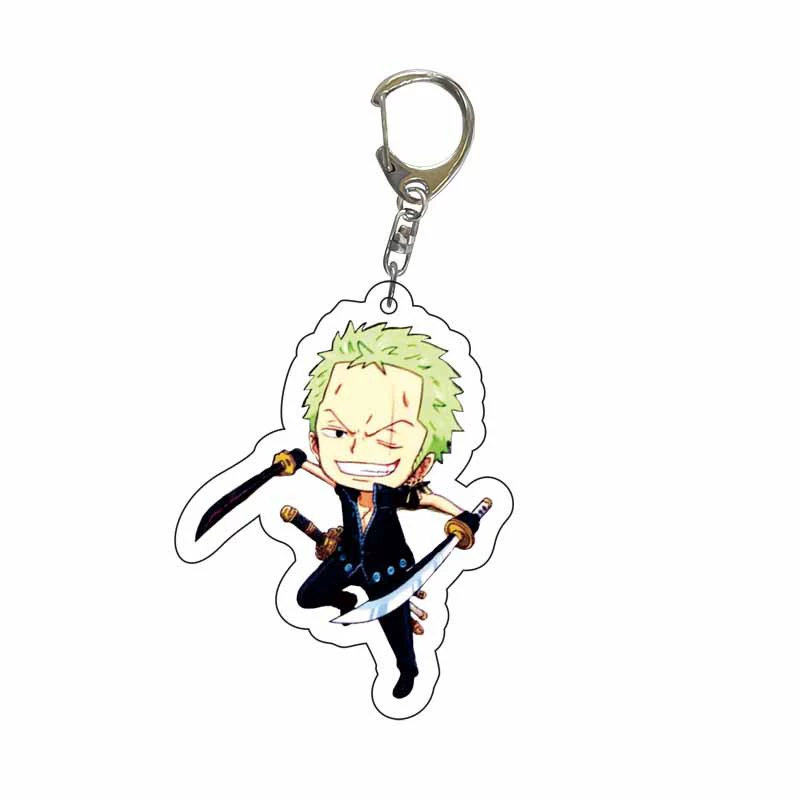 Аниме-брелок One Piece Ackle с Луффи Сауроном, прозрачный кулон, перекрестный, двухсторонний, своими руками