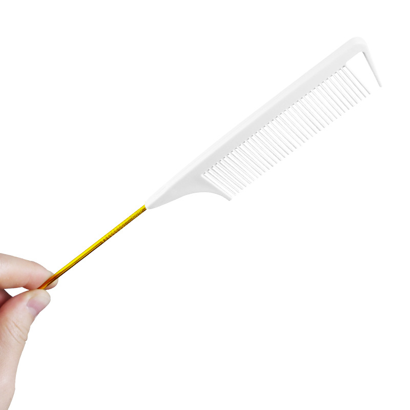 Modelo espiral mejorado aguja de acero punta cola peine forma peine pelo especial peine partición punta cola peine