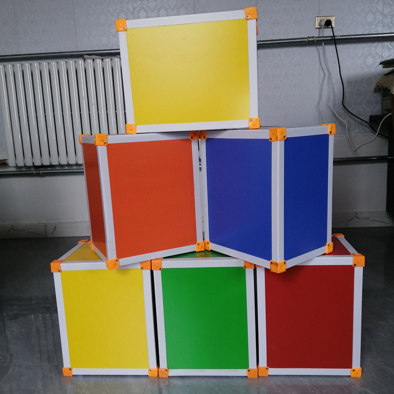 Music stool colour Hexahedral kindergarten School Chorus combination Ladder Block stool three layers Chorus