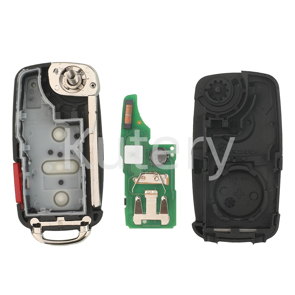 Suitable for Volkswagen 4-Button Smart Folding Remote Control Car Key 315 Frequency Mqb48 Chip 5K0837202Bp