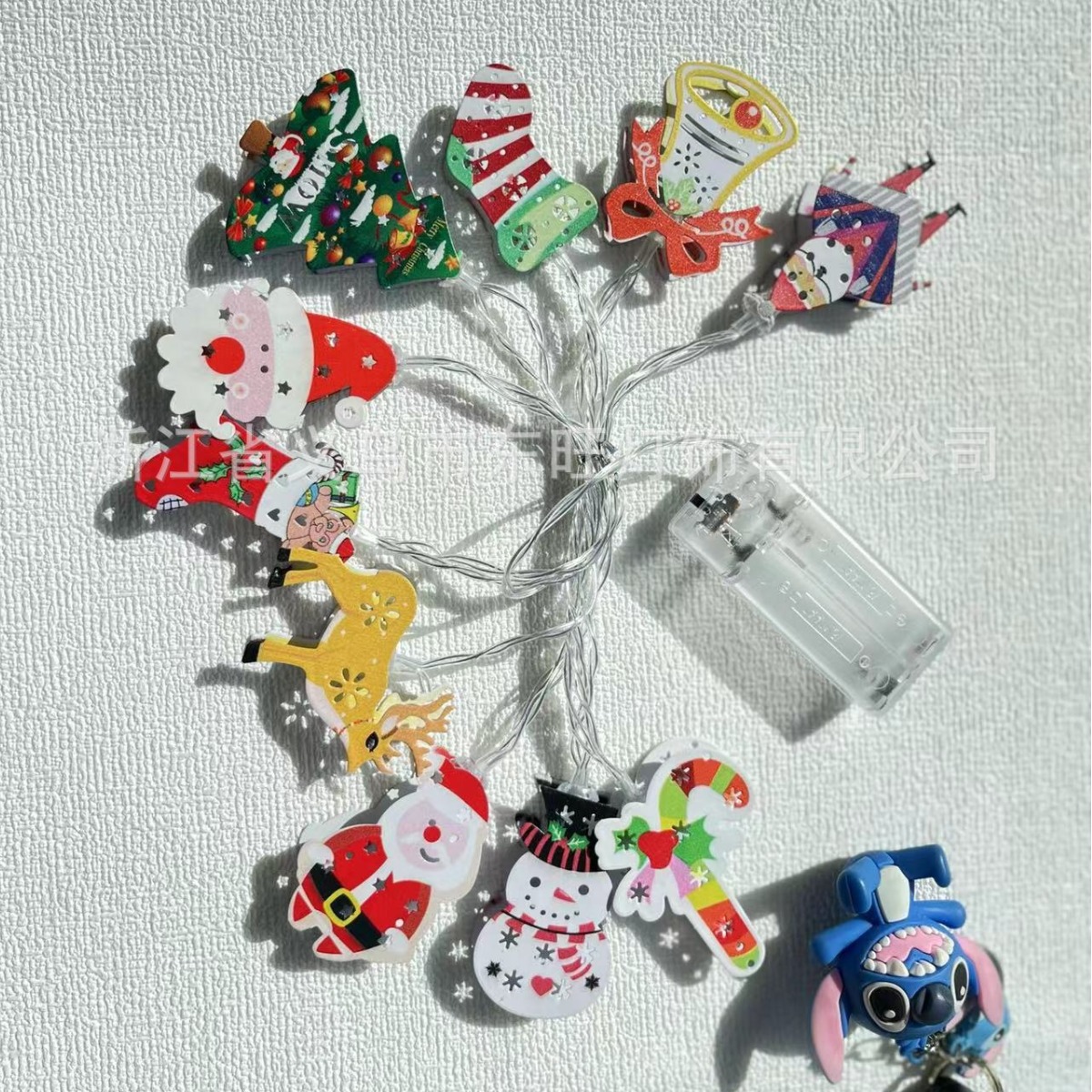 Cross-border LED light string wrought iron painted Christmas light string Christmas tree New Year holiday indoor layout decorative lights colored lights