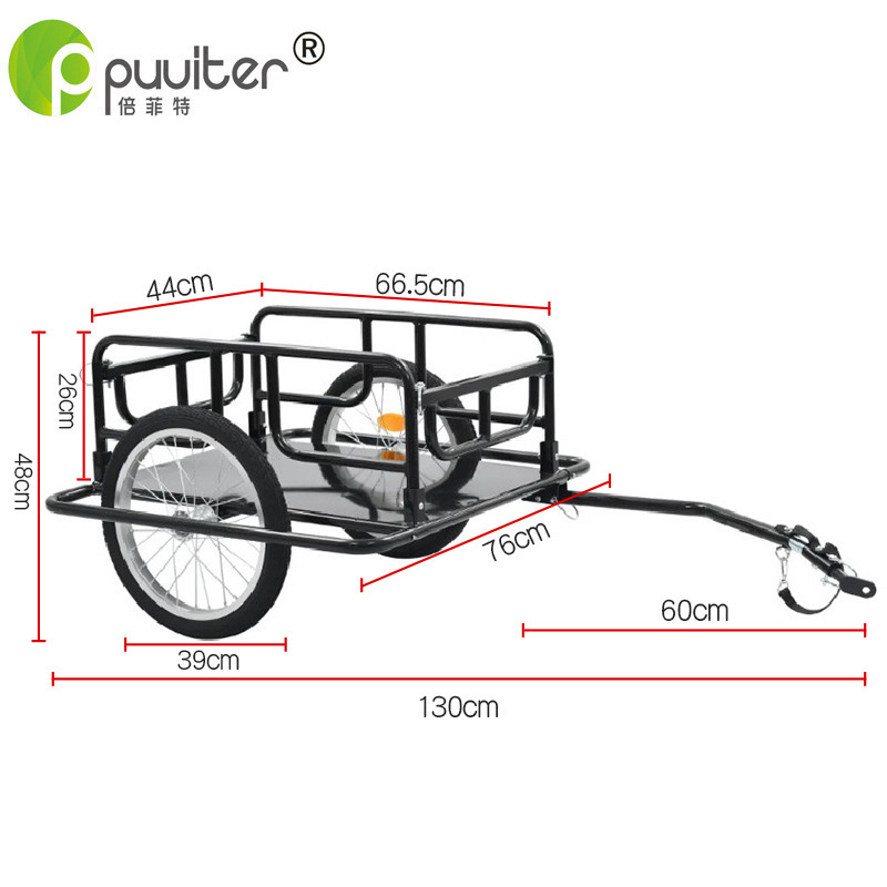 Transfronterizo de carga plegable remolque de bicicleta al aire libre montado en la parte trasera camión de carga cubo bicicleta herramienta de tracción Coche