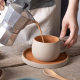 Chaozhou coffee cup and saucer retro stoneware Middle East cross-border export foreign trade creative personality simple Garland ceramic