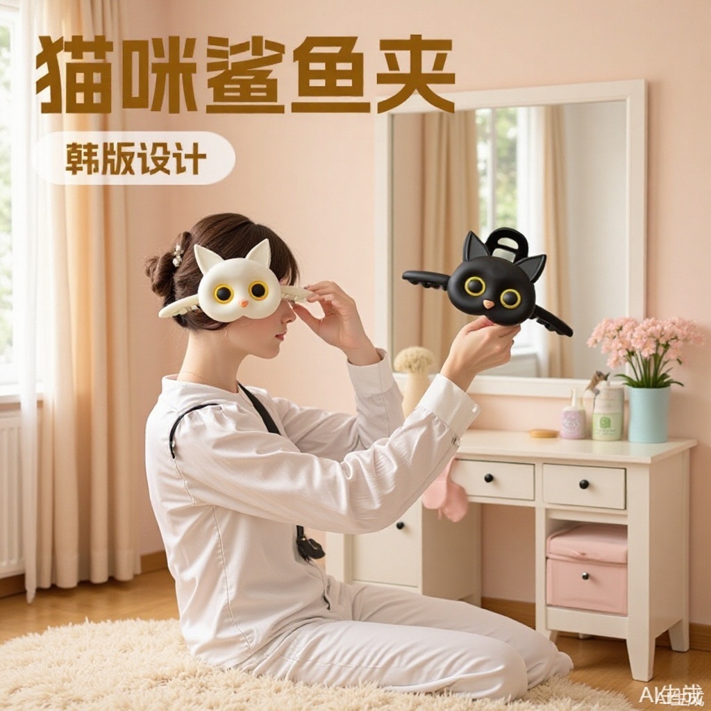 Cat-Style Hair Bun for Hair Roots 2026 Large Shark Hair Clip for Back of Head Bangs Hairpin Wholesale Hair Clips for Loose Hair