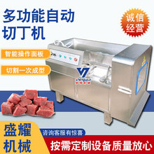 350型豬肉切丁機 大型牛肉切粒切塊機 五花肉微凍肉切丁機設備