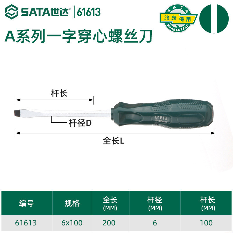 Shida Tools ドライバー 自動車修理専用 クロス型 工業用グレード フラット口 小型トルクスドライバー 62312|undefined