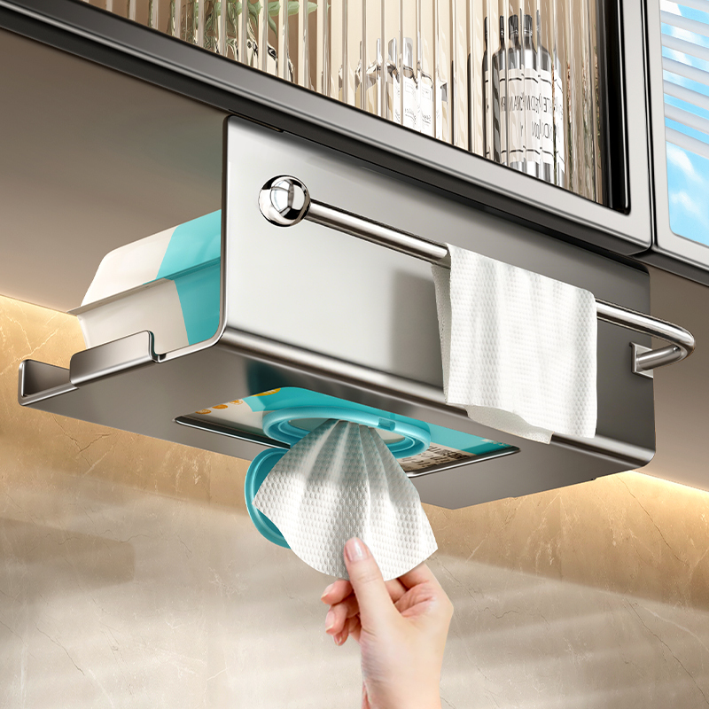 2025 New Style Towel Storage Box under the Mirror Cabinet Bathroom Paper Towel Toilet Waste Towel Storage Rack