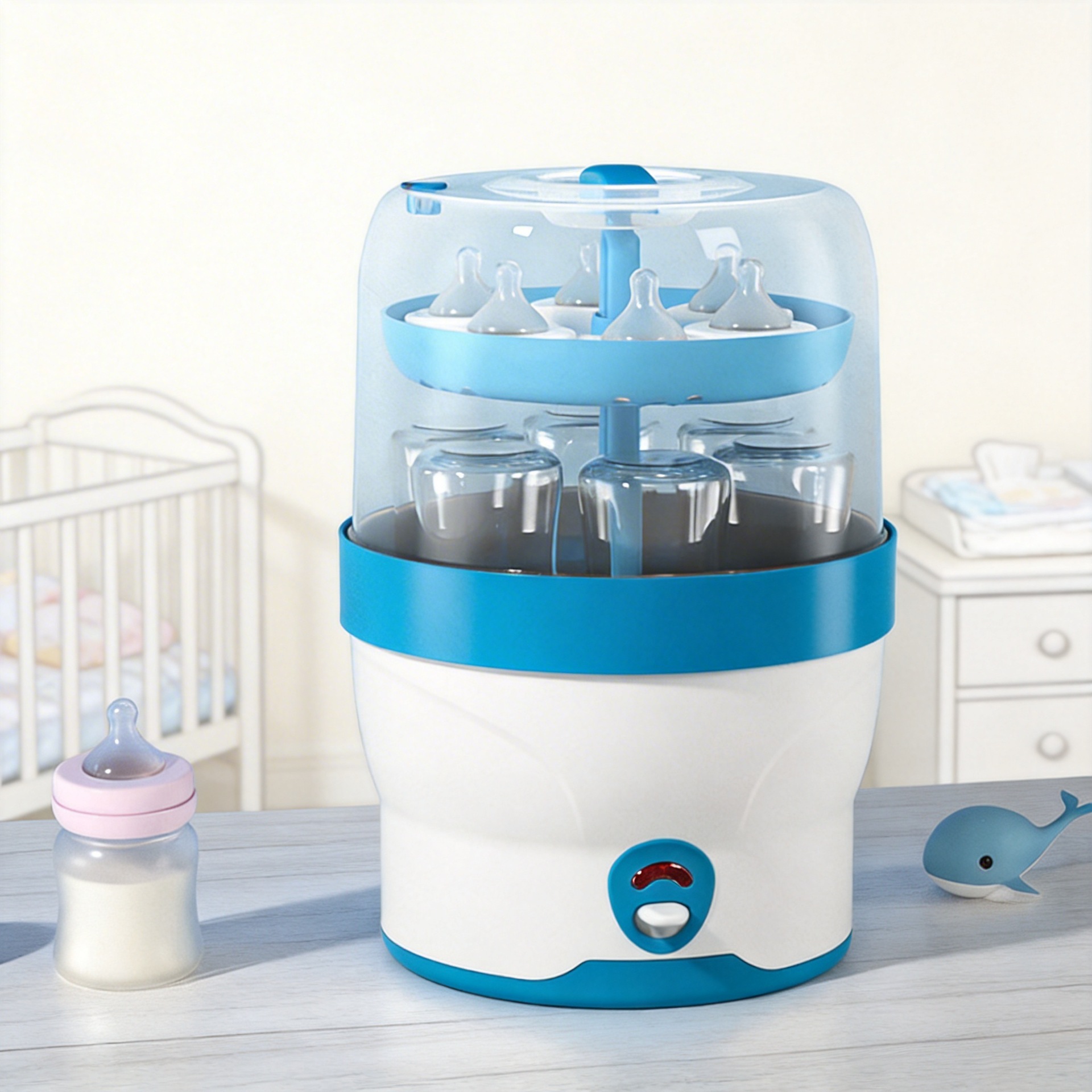Whale Love Baby Bottle Steam Sterilizer Anti-dry Burning Baby Sterilizer Special Sterilizer for Baby Nipple