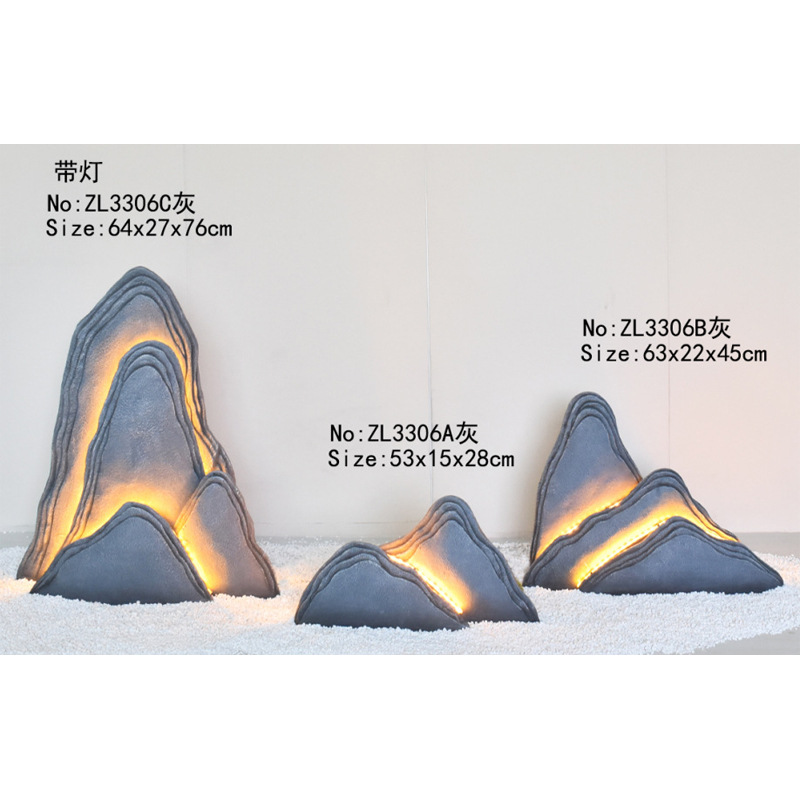 Jardín rocalla paisajismo decoración de resina piedra falsa película de filmación espuma micro paisaje piedra de simulación de musgo