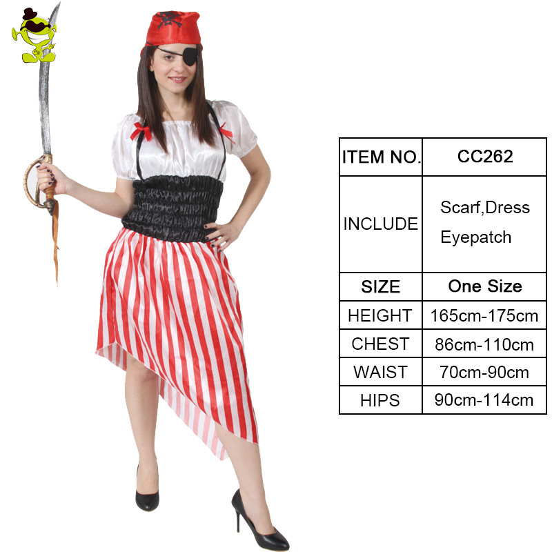 Halloween Adulto Mujer Pirata Carnaval Disfraz de Halloween Disfraz de cosplay Disfraz de fiesta de disfraces