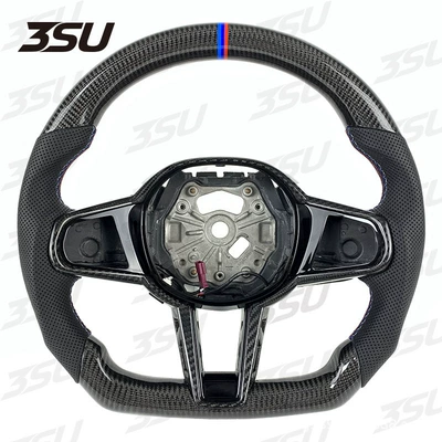 Suitable for Bmw's New Cs g Series M3 M4 M5 m Sports Modified Leather Carbon Fiber Steering Wheel (Steering wheel) - style-1