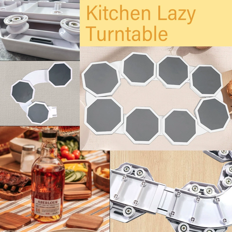 Трансграничный столовый поворотный стол we share пластиковый шитый DIY обеденный стол вращающийся поворотный стол тарелка с 9 базами