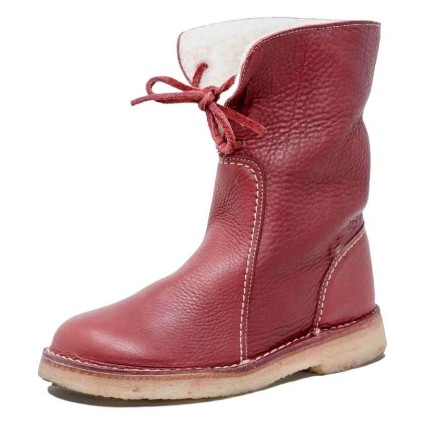 Трансграничные зимние сапоги Amazon Foreign Trade, осенне-зимние сапоги с круглым носком, женские повседневные короткие сапоги на плоской подошве на шнуровке и флисовой подкладке больших размеров, женские сапоги