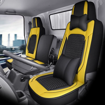 Truck leather cushion Ice Silk – Seat cushion, seat cover - co-pilot-deluxe-edition-yellow
