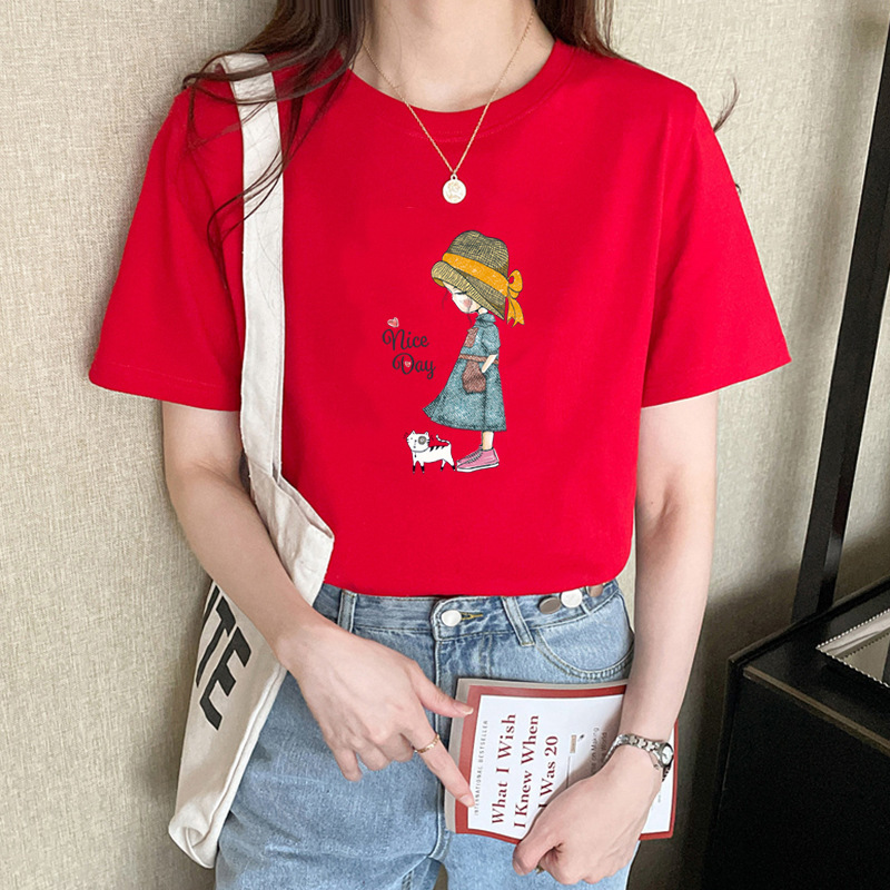 純綿半袖Tシャツ レディース ノースリーブ カジュアルトップス 半袖 夏服 新作 綿100% インナー/アウター|undefined