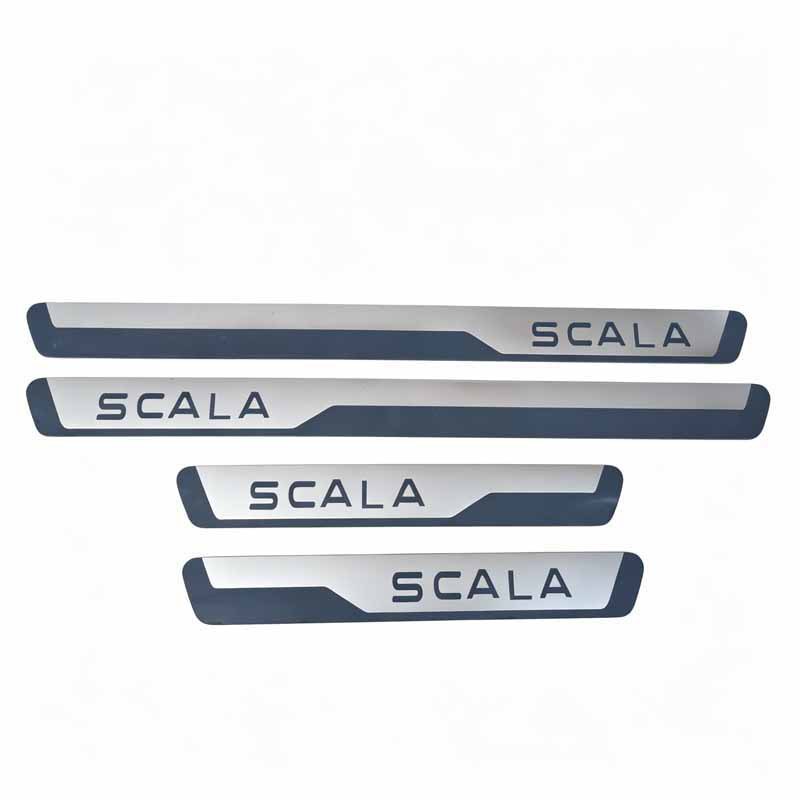 Volkswagen Skoda Fabia/Octavia/Superb Door Sill Plates Skoda Scala Modified Stainless Steel Threshold Strips