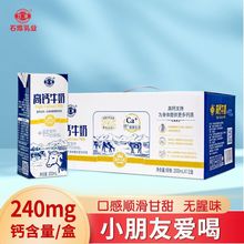 广西石埠高钙牛奶整箱200ml*12盒中老年儿童成长学生高钙奶甜牛奶