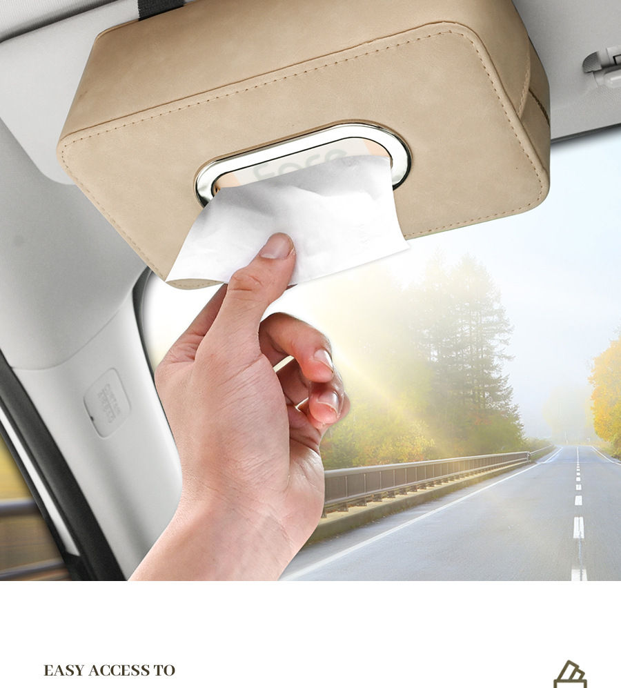 Complete Collection of Car Interior Accessories: Multifunctional Hanging Tissue Box for Car, Sunshade Version, Seat Back Tissue Holder
