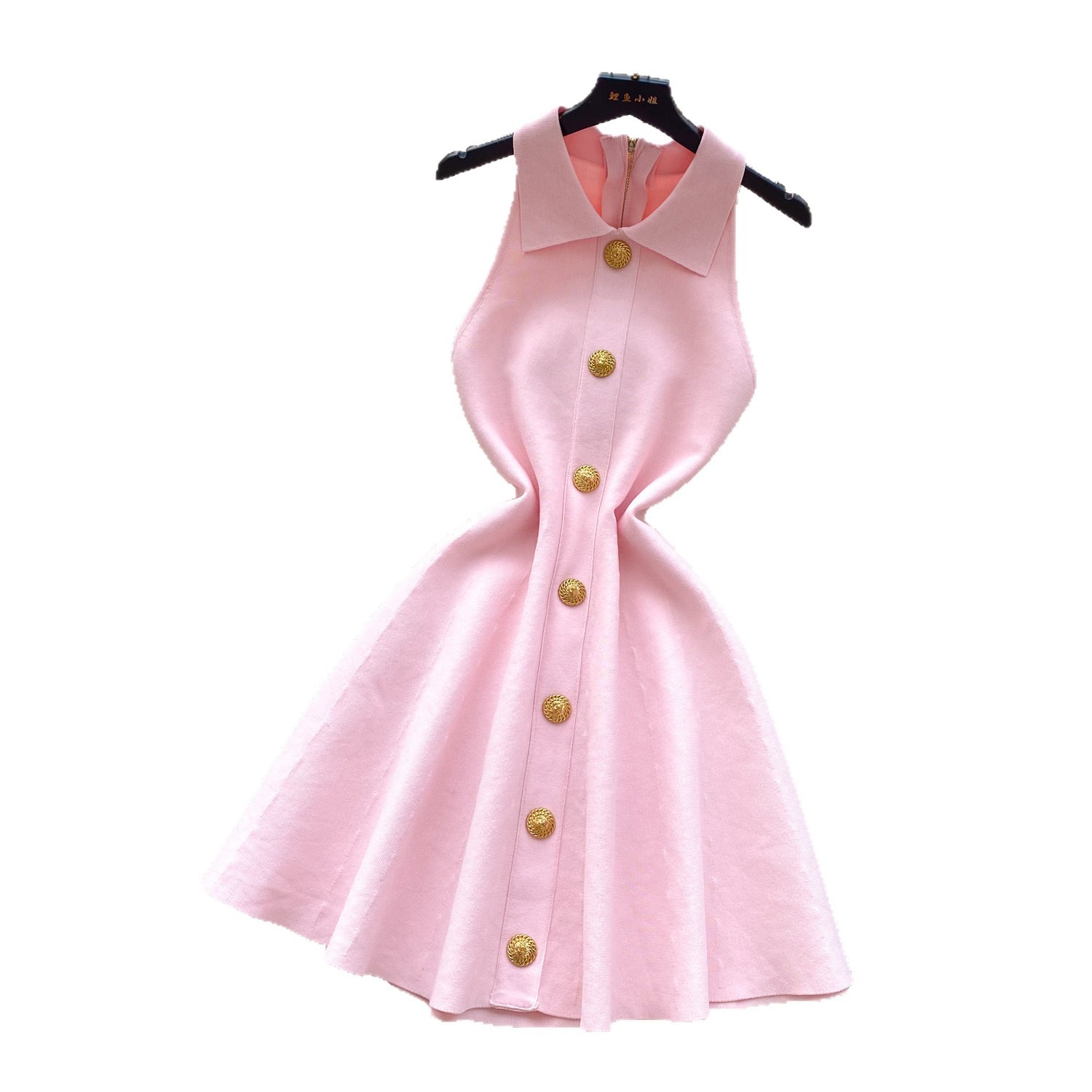 2026 Spring New Style Vest Knit Dress, Sleeveless, Waist Cinching, A Line Skirt, Suitable For Petite Figures, Perfect As An Inner Layer Dress_ecoleips.com