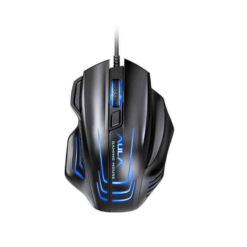 Проводная игровая мышь AULA Wolf Spider S18 Kisame с противовесом, для киберспорта, для дома и интернет-кафе, макро, универсальная для ПК