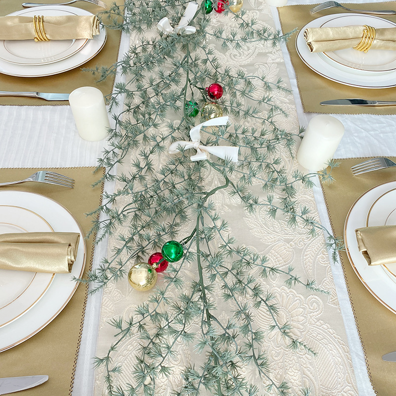 Ratán artificial transfronteriza floral suave decoración planta vid patio fiesta hogar Decoración simulación aguja de pino suave Ratán