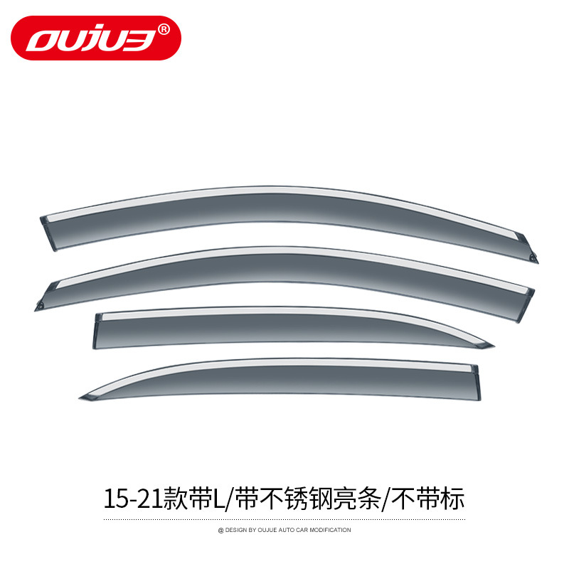 Mercedes-Benz – Rain shield Visor C63AMG C260 - 15-21-c-class-with-l-with-stainless-steel-bright-strip-without-label
