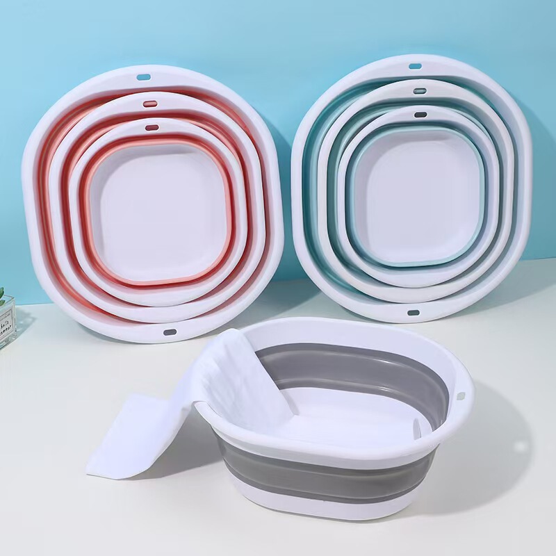 Foldable washbasin for dormitories, portable travel plastic collapsible basin, foldable water basin for home use Foldable washbasin for dormitories, portable travel plastic collapsible basin, foldable water basin for home use
