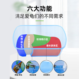 3Mle Turtle Tank Ecological Tank Breeding Tank Turtle Tank Turtle Tank House Box Household Small Turtle House Small