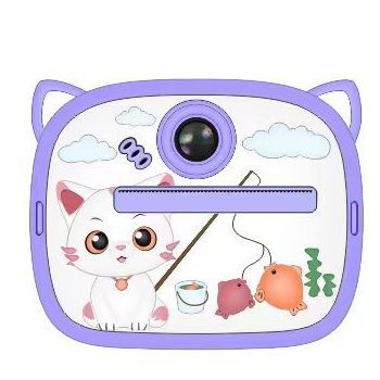 보라색 + 새끼 고양이 실리콘 커버