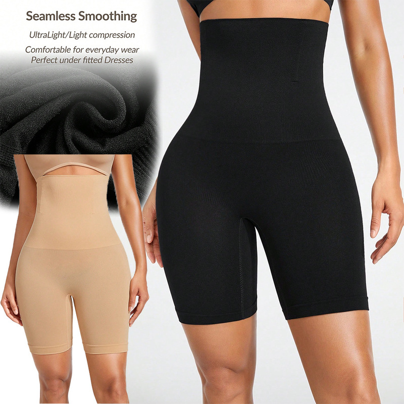 High-Waisted Tummy Control Shapewear Breathable Women's Waist Shaping Pants European and American Skims Base Layer Butt-Lifting Pants